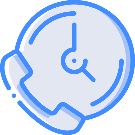 Time call Basic Miscellany Blue icon