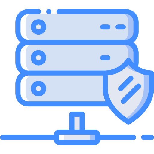 Servers Basic Miscellany Blue icon