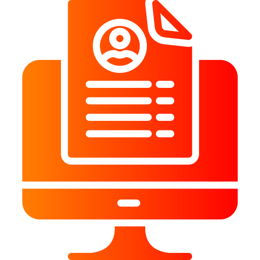 currículum en línea icono gratis