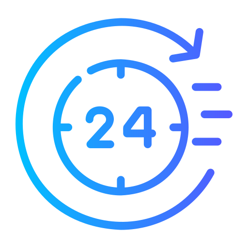 24 hours Generic gradient outline icon