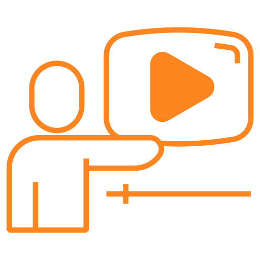lección en vídeo icono gratis