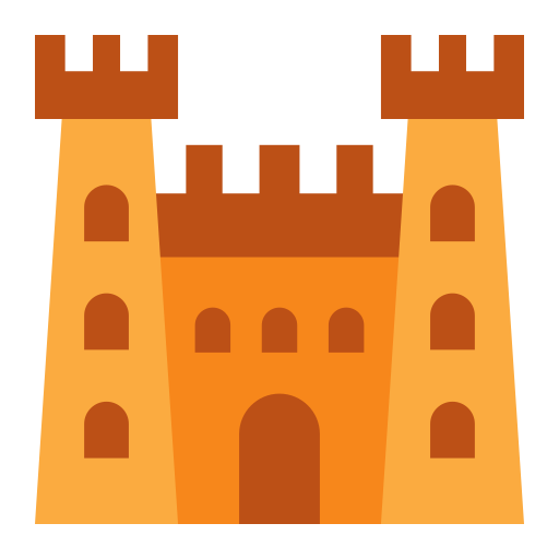 castillo de arena icono gratis