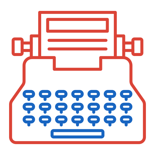 máquina de escribir icono gratis