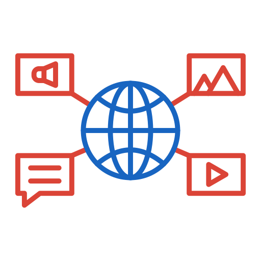 medios de comunicación icono gratis