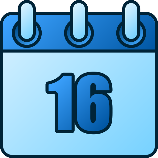 número 16 icono gratis