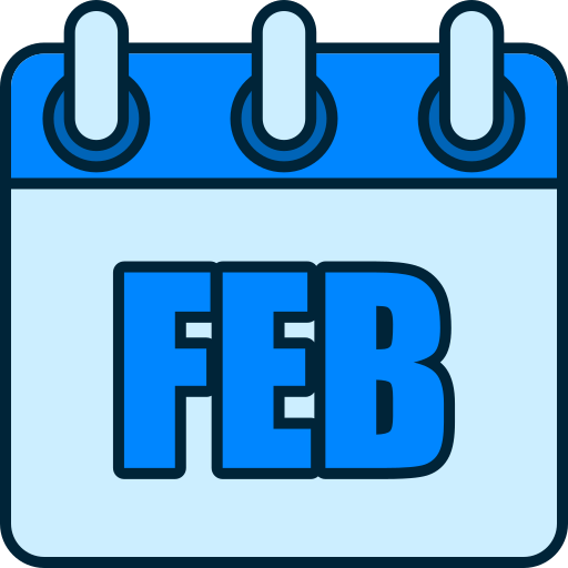 February Generic color lineal-color icon