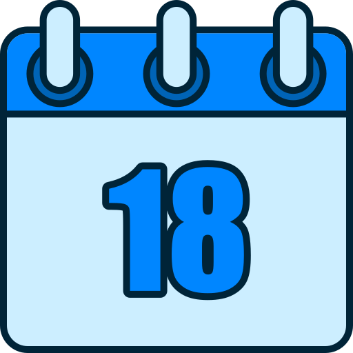 número 18 icono gratis