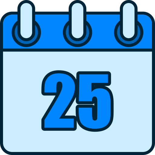 Number 25 Generic color lineal-color icon