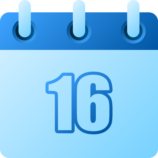 número 16 icono gratis