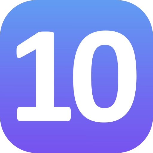 numero 10 icono gratis