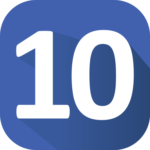 numero 10 icono gratis