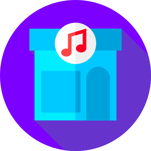 tienda de música icono gratis