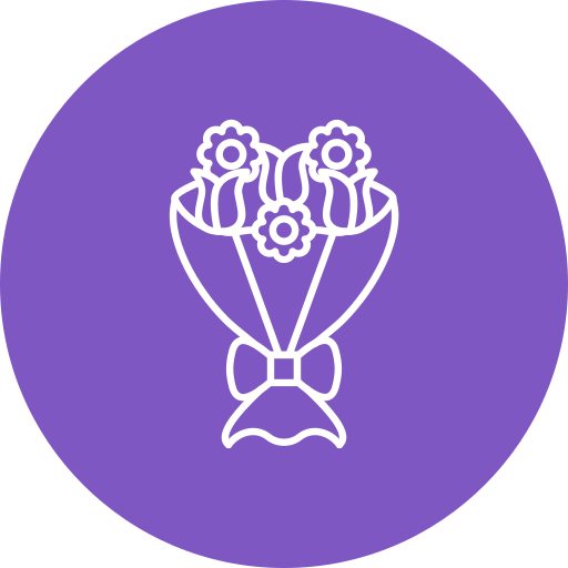 ramo de flores icono gratis