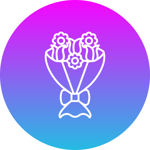 ramo de flores icono gratis