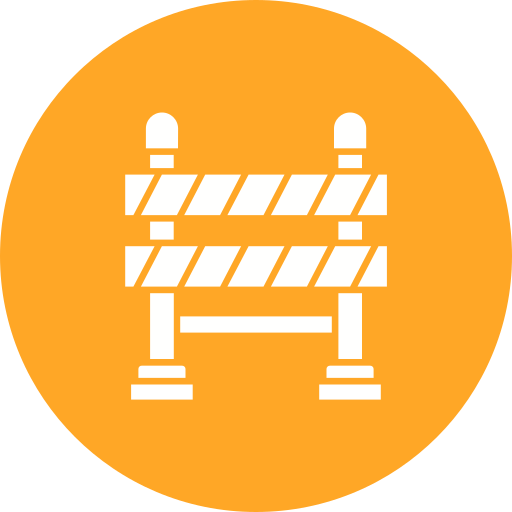 barrera de carretera icono gratis