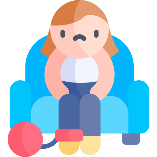 vida sedentaria icono gratis