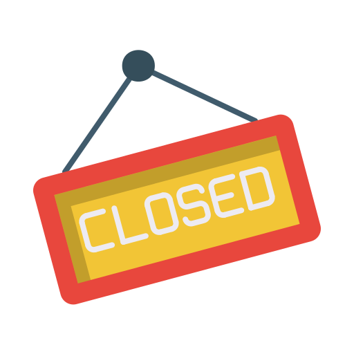 Closed sign free icon