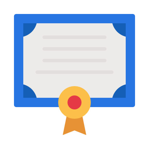 Certificate free icon