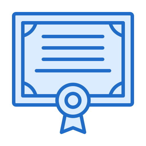 Certificate Generic Color Lineal-color Icon