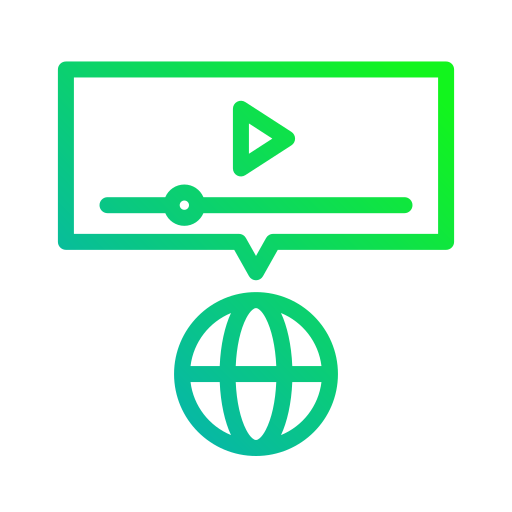 publicidad en vídeo icono gratis