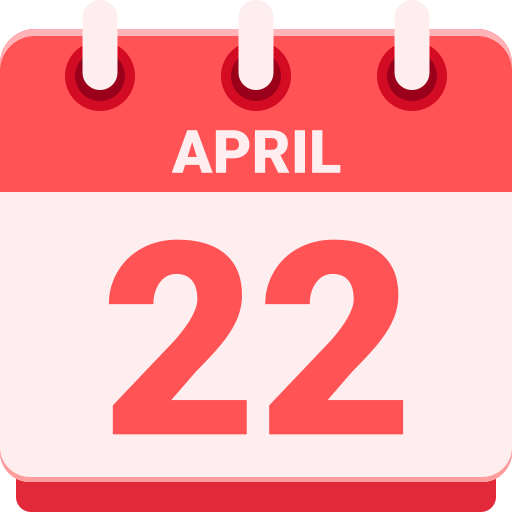 April 22 - Free time and date icons