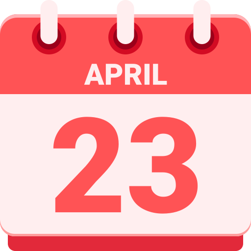 April 23 - Free time and date icons