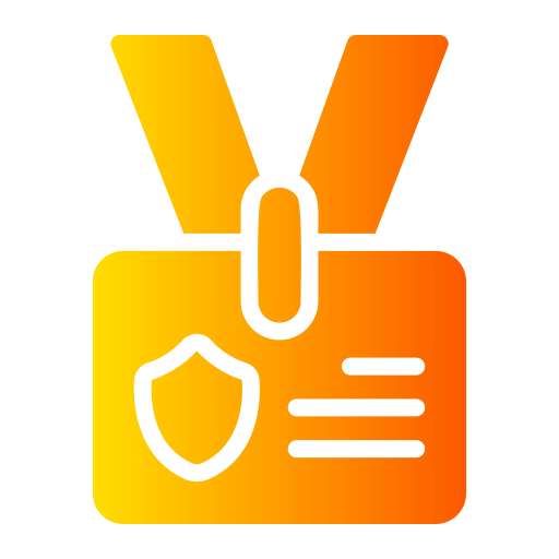 Police identification generic gradient fill icon