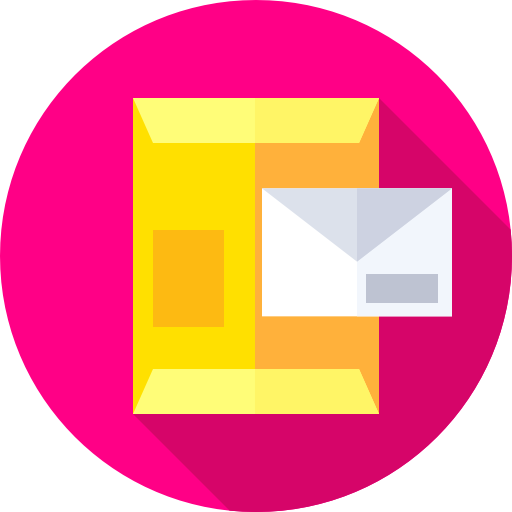 Envelope Flat Circular Flat icon