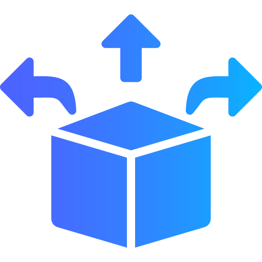 distribución icono gratis