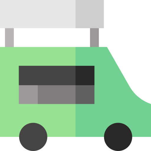 Food Truck Basic Straight Flat Icon