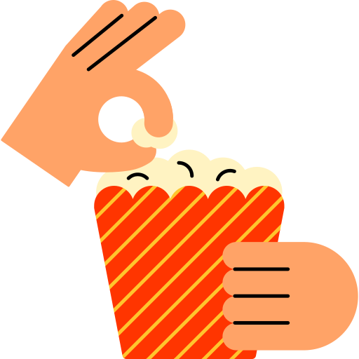 Popcorn free sticker