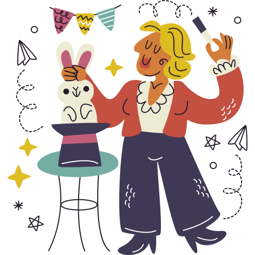 Magic trick free sticker Magic trick free sticker