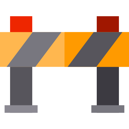 Barrier icon Basic Straight Flat