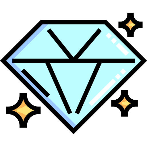 Diamond Detailed Straight Lineal color icon