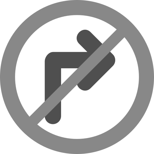 No right turn free icon No right turn free icon