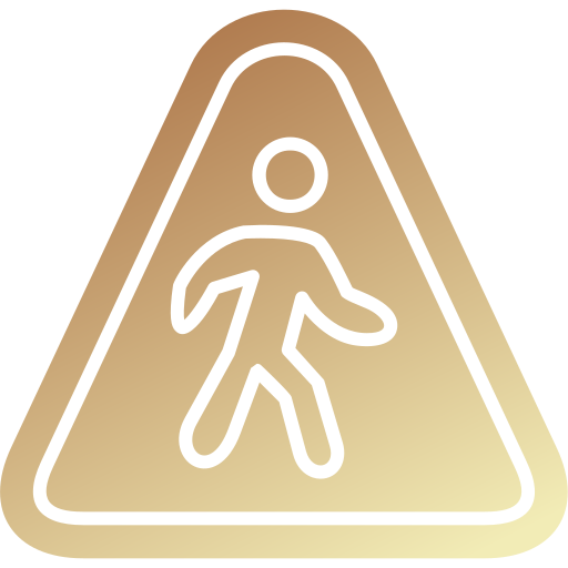 Pedestrian crossing free icon