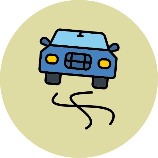 camino resbaladizo icono gratis