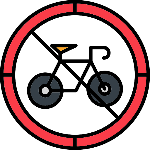 No bicycle free icon No bicycle free icon