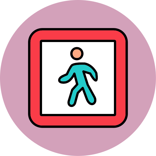 cruce peatonal icono gratis