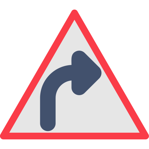 Right bend free icon Right bend free icon