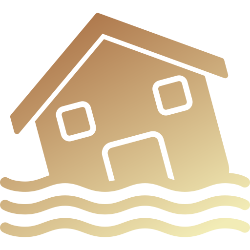 maison inondée Icône gratuit