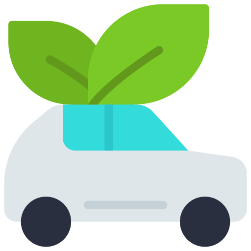 Eco car Juicy Fish Flat icon