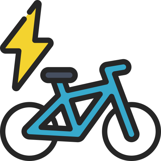 bicicleta eléctrica icono gratis