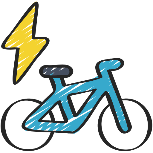 bicicleta elétrica grátis ícone