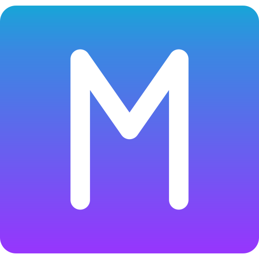 Letter m Generic gradient fill icon