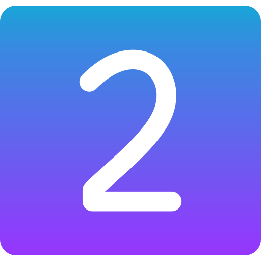número 2 icono gratis