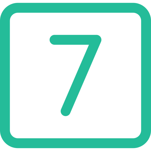 numero 7 icono gratis
