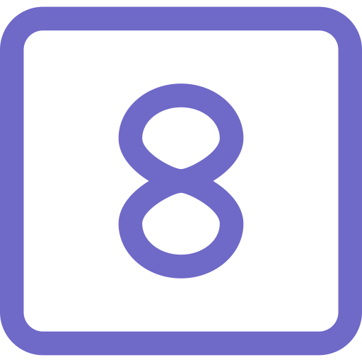 numero 8 icono gratis