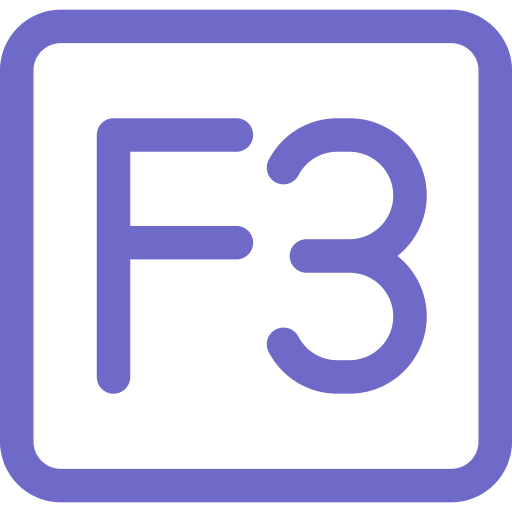 f3 icono gratis