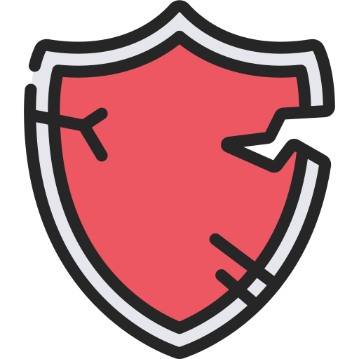 Broken Shield Free Technology Icons 7741